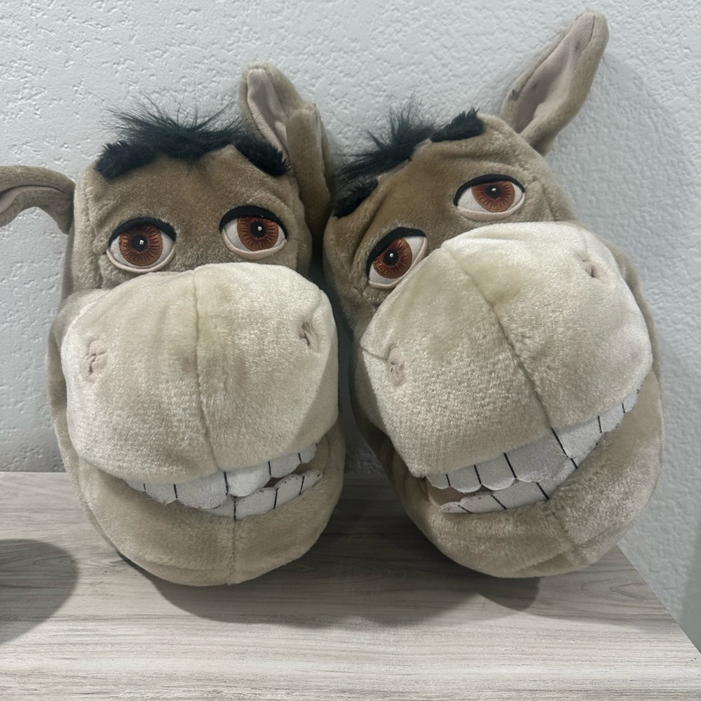 DreamWorks 2004 Shrek Donkey Slippers size 11-12